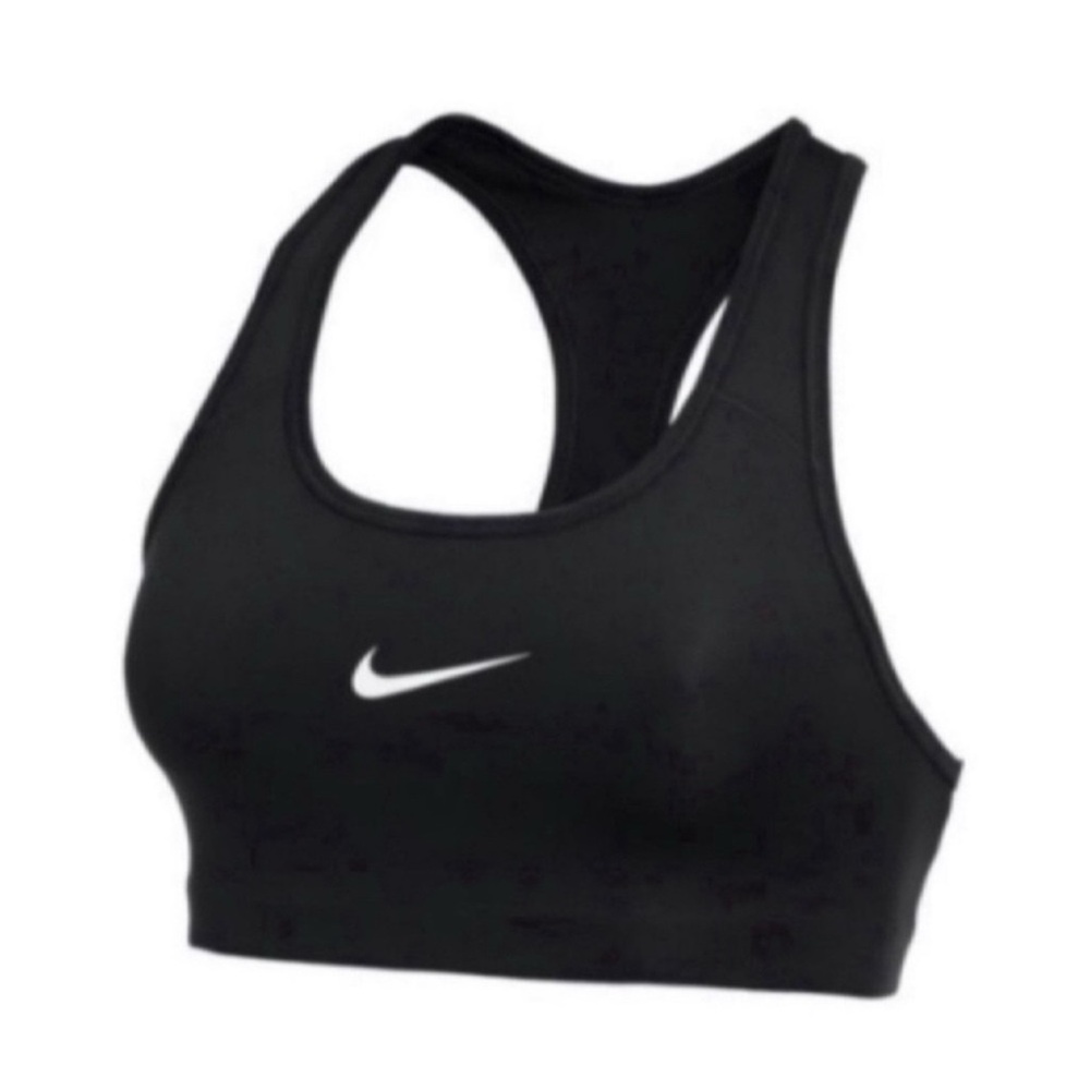 Nike Black Medium Support Non Padded Swoosh 2.0 Sports Bra Size Small